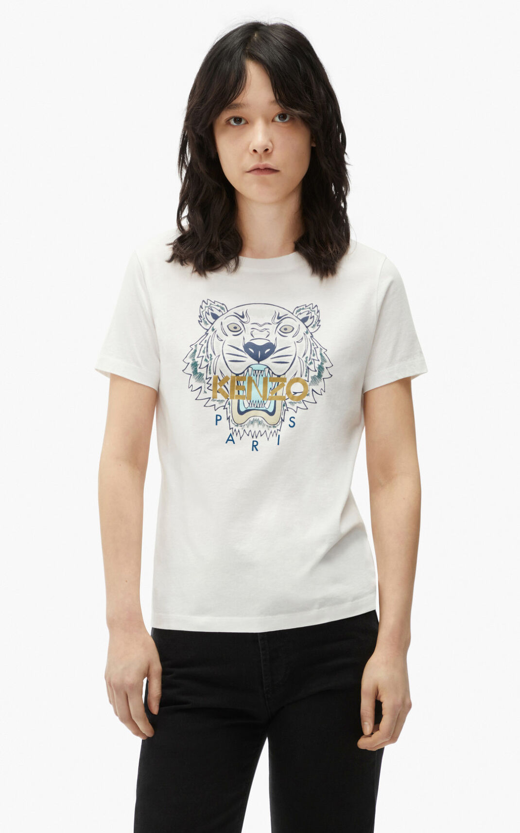 Camisetas Kenzo Tiger Mujer Blancas - SKU.3738637
